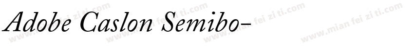 Adobe Caslon Semibo字体转换